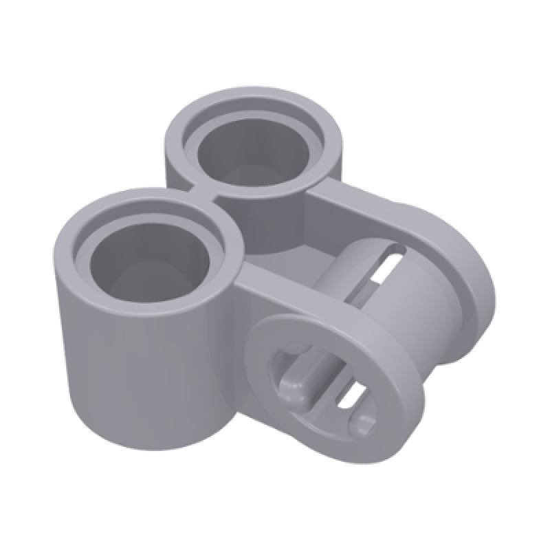 Technic, As en Pin Koppeling Loodrecht Dubbel Light Bluish Gray